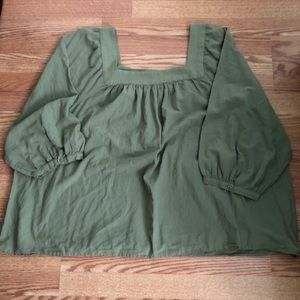 Terra Sky Green Smock Top